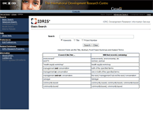 Tablet Screenshot of idris.idrc.ca